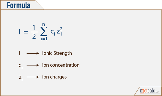 ionic strength formula