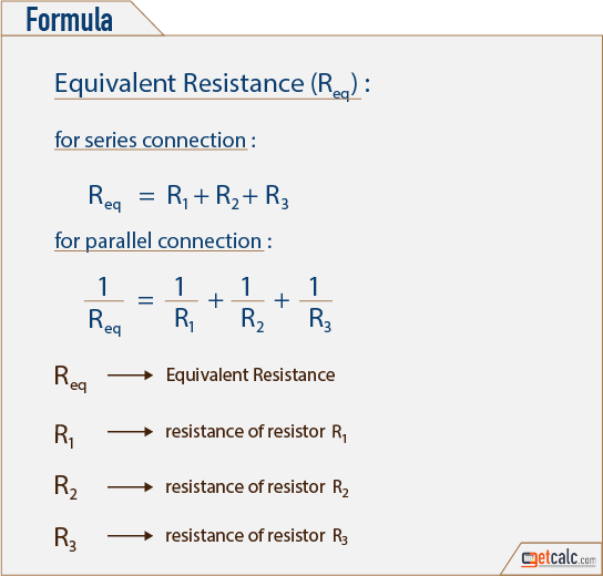 Equivalent Resistance formula