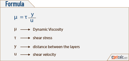dynamic viscosity formula