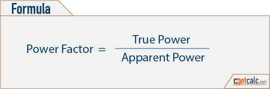 power factor formula
