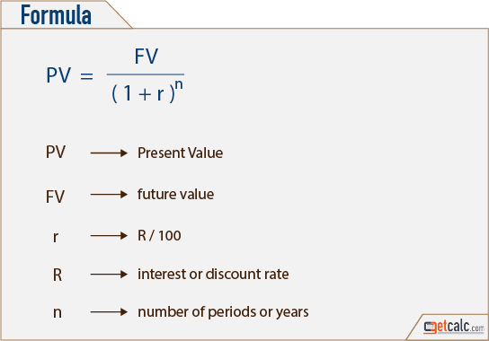 PV - present value formula
