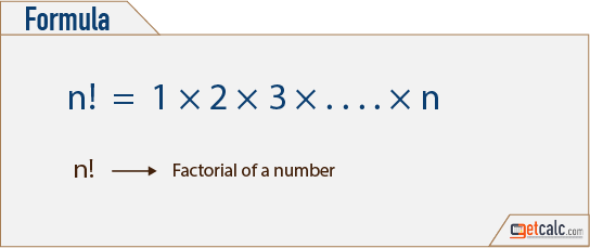 factorial of a number formula
