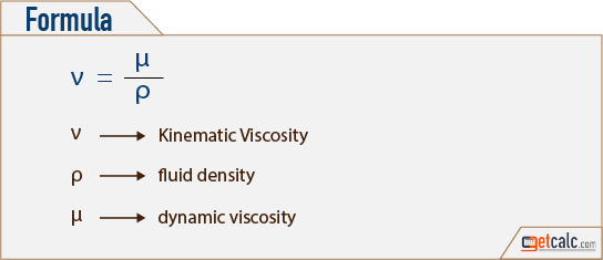 kinematic viscosity formula