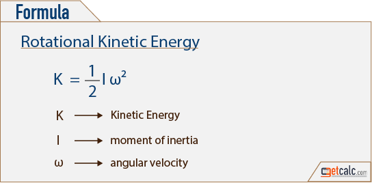 rotational or angular kinetic energy formula